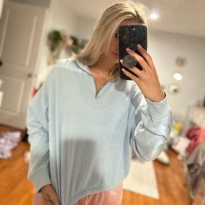 Blue American eagle quarter zip